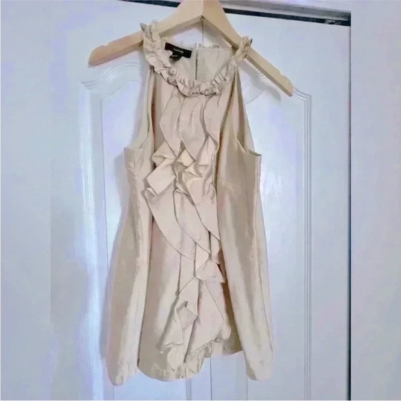 Alfani Tan Sleeveless Ruffled Blouse - Picture 2 of 3